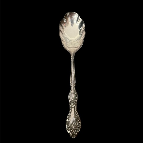 Vintage WM International Silverplate Ornate Serving Spoon Replacement - Picture 1 of 9